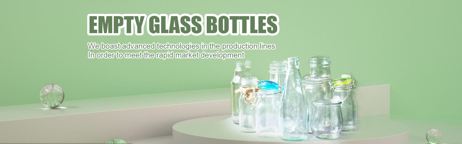 bottiglie di vetro cosmetiche